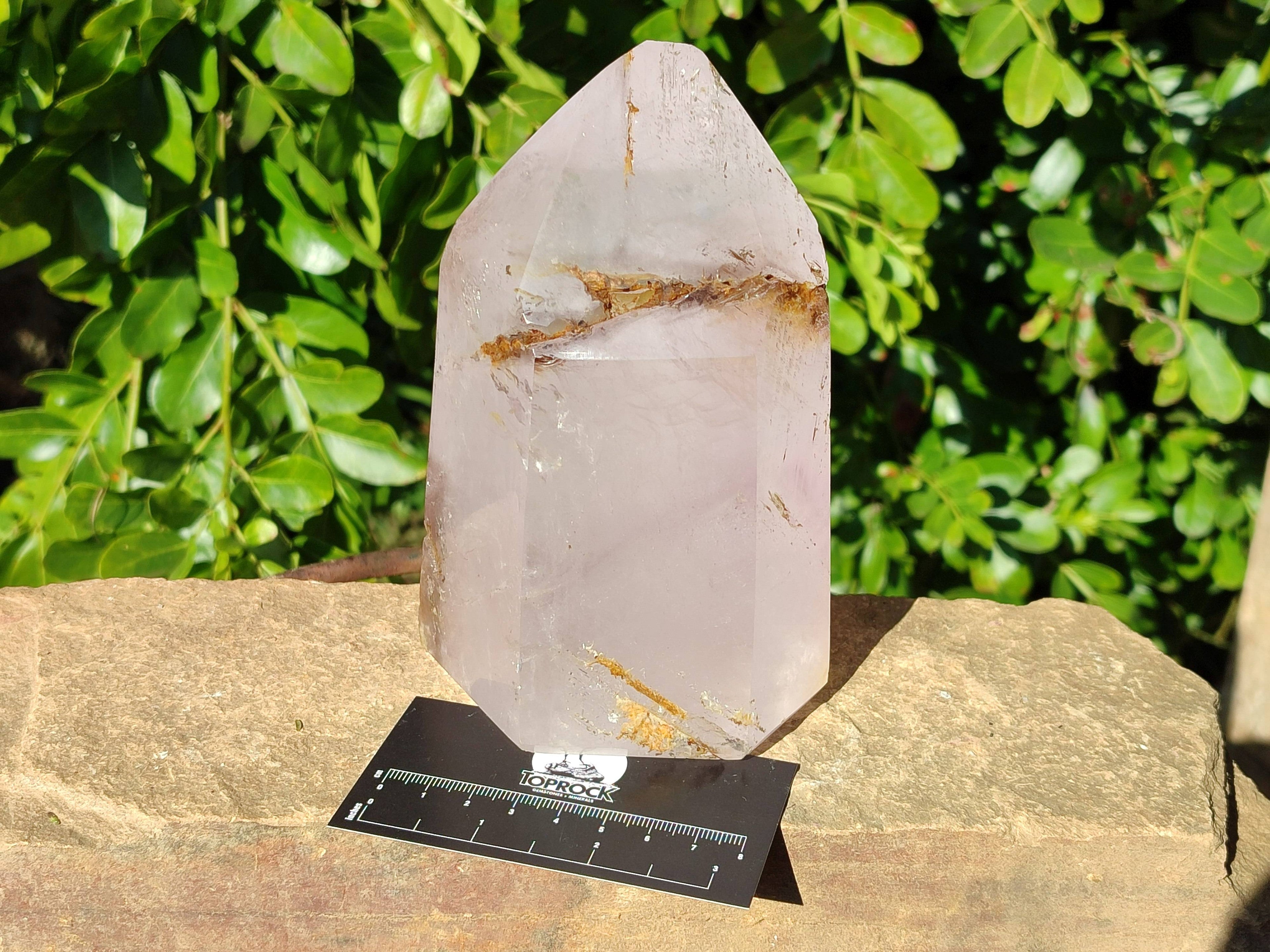 Natural Smokey Window Amethyst Crystal x 1 From Madagascar - Toprock Gemstones and Minerals 