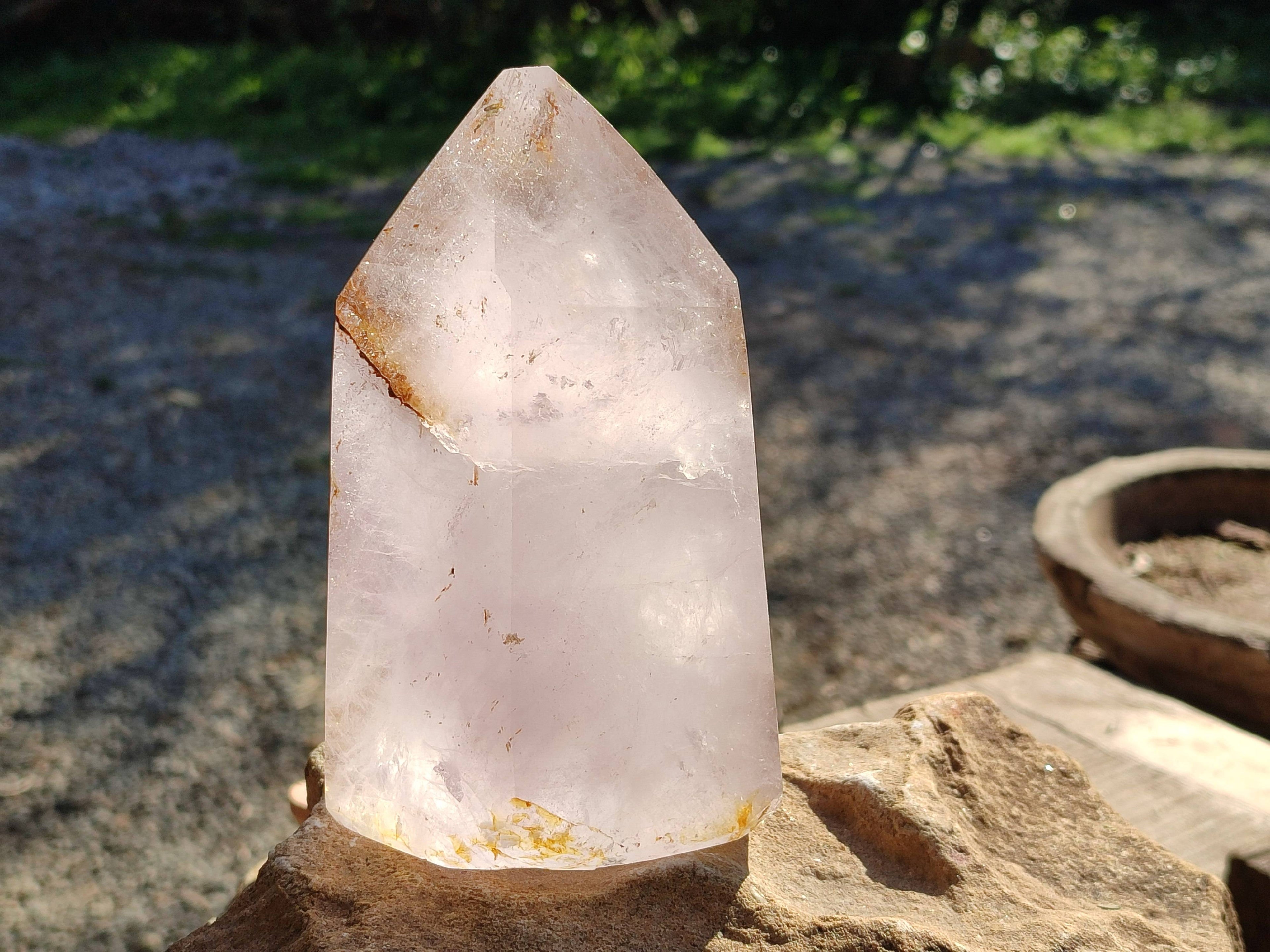 Natural Smokey Window Amethyst Crystal x 1 From Madagascar - Toprock Gemstones and Minerals 