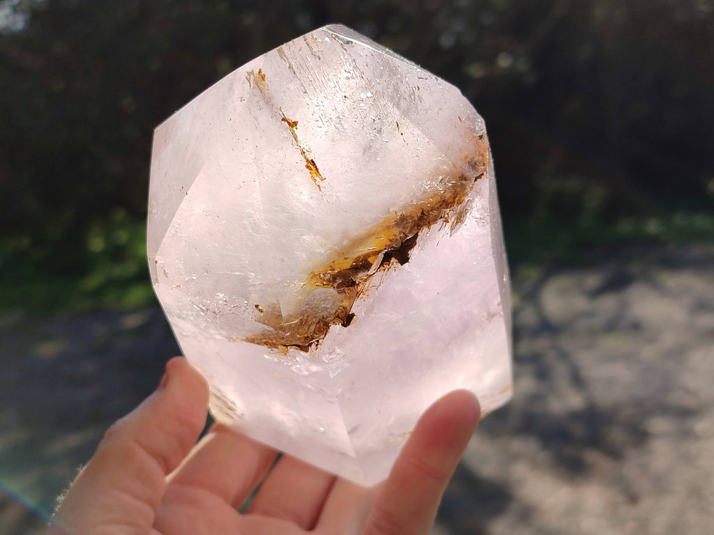 Natural Smokey Window Amethyst Crystal x 1 From Madagascar - Toprock Gemstones and Minerals 