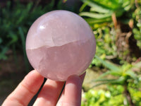 Polished Rose Quartz Spheres x 4 From Madagascar