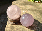 Polished Rose Quartz Spheres x 4 From Madagascar - Toprock Gemstones and Minerals 