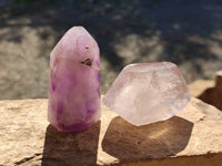 Polished Window Amethyst Crystals x 6 From Madagascar