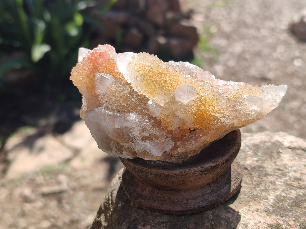Natural Spirit Quartz Clusters x 6 From South Africa - Toprock Gemstones and Minerals 