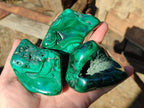 Polished Malachite Free Forms x 6 From Congo - Toprock Gemstones and Minerals 