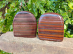 Polished Banded Tiger Iron Standing Free Forms x 3 From South Africa - Toprock Gemstones and Minerals 