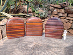Polished Banded Tiger Iron Standing Free Forms x 3 From South Africa - Toprock Gemstones and Minerals 