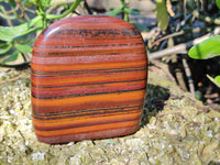 Polished Banded Tiger Iron Standing Free Forms x 3 From South Africa
