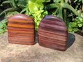 Polished Banded Tiger Iron Standing Free Forms x 3 From South Africa - Toprock Gemstones and Minerals 