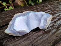 Natural Blue Lace Agate Geode Specimens x 6 From Malawi