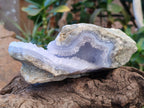 Natural Blue Lace Agate Geode Specimens x 6 From Malawi - Toprock Gemstones and Minerals 