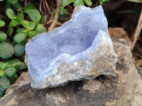 Natural Blue Lace Agate Geode Specimens x 6 From Malawi