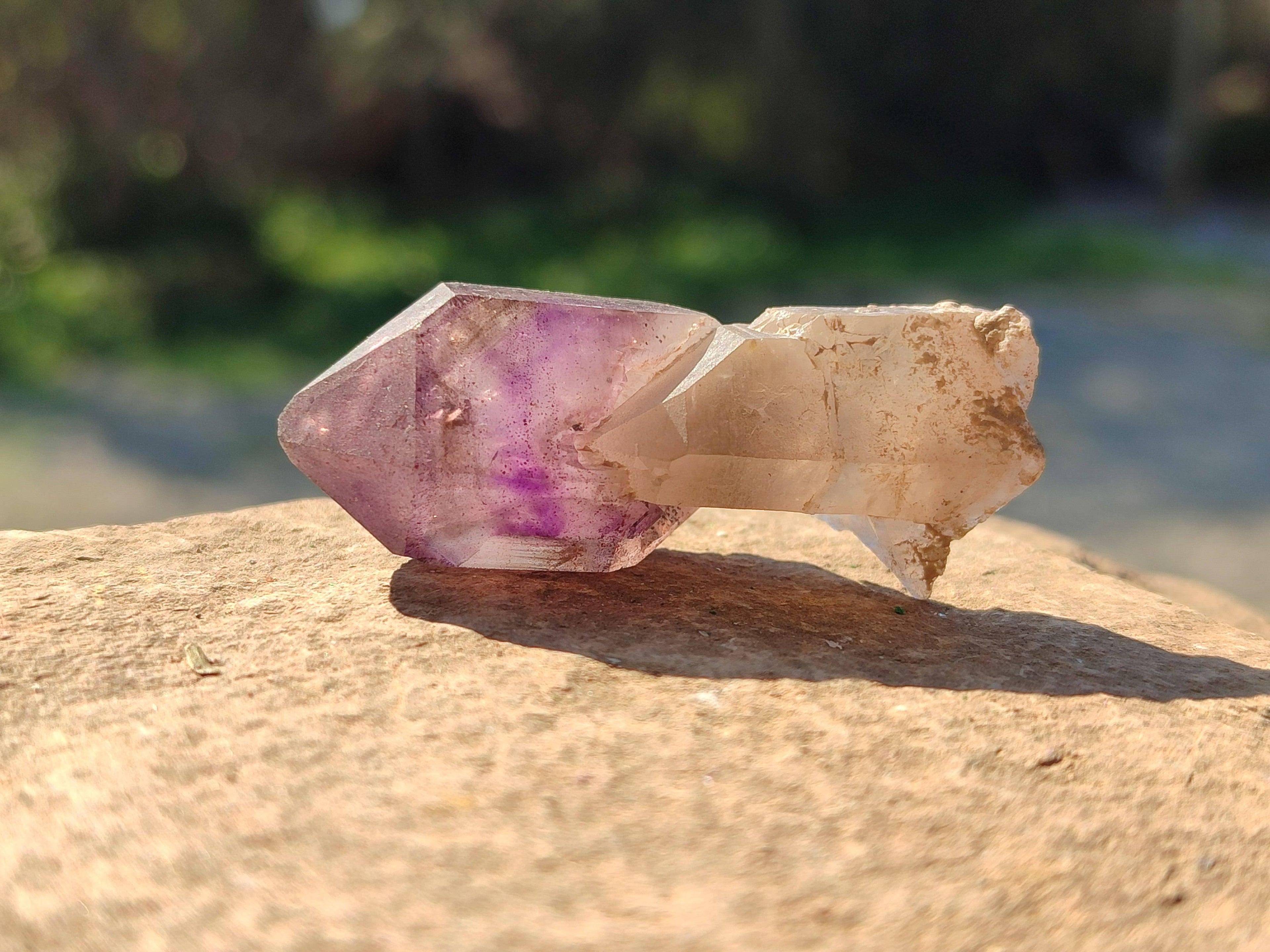 Natural Smokey Amethyst Quartz Crystals x 20 From Brandberg, Namibia - Toprock Gemstones and Minerals 