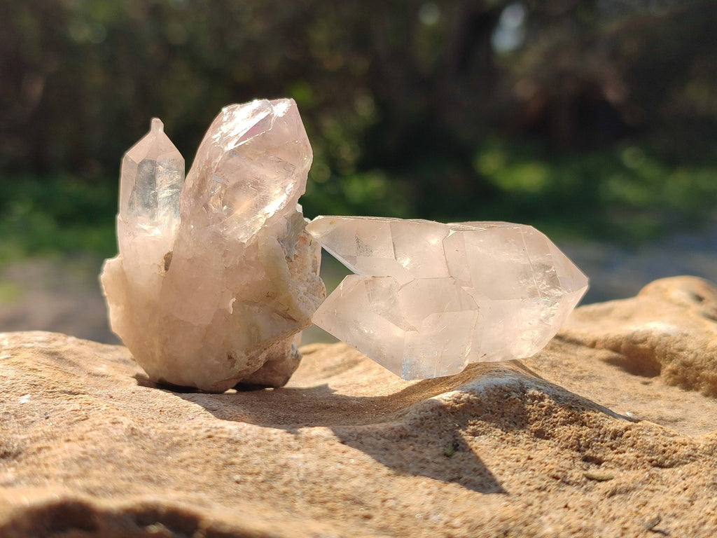 Natural Smokey Amethyst Quartz Crystals x 20 From Brandberg, Namibia - Toprock Gemstones and Minerals 