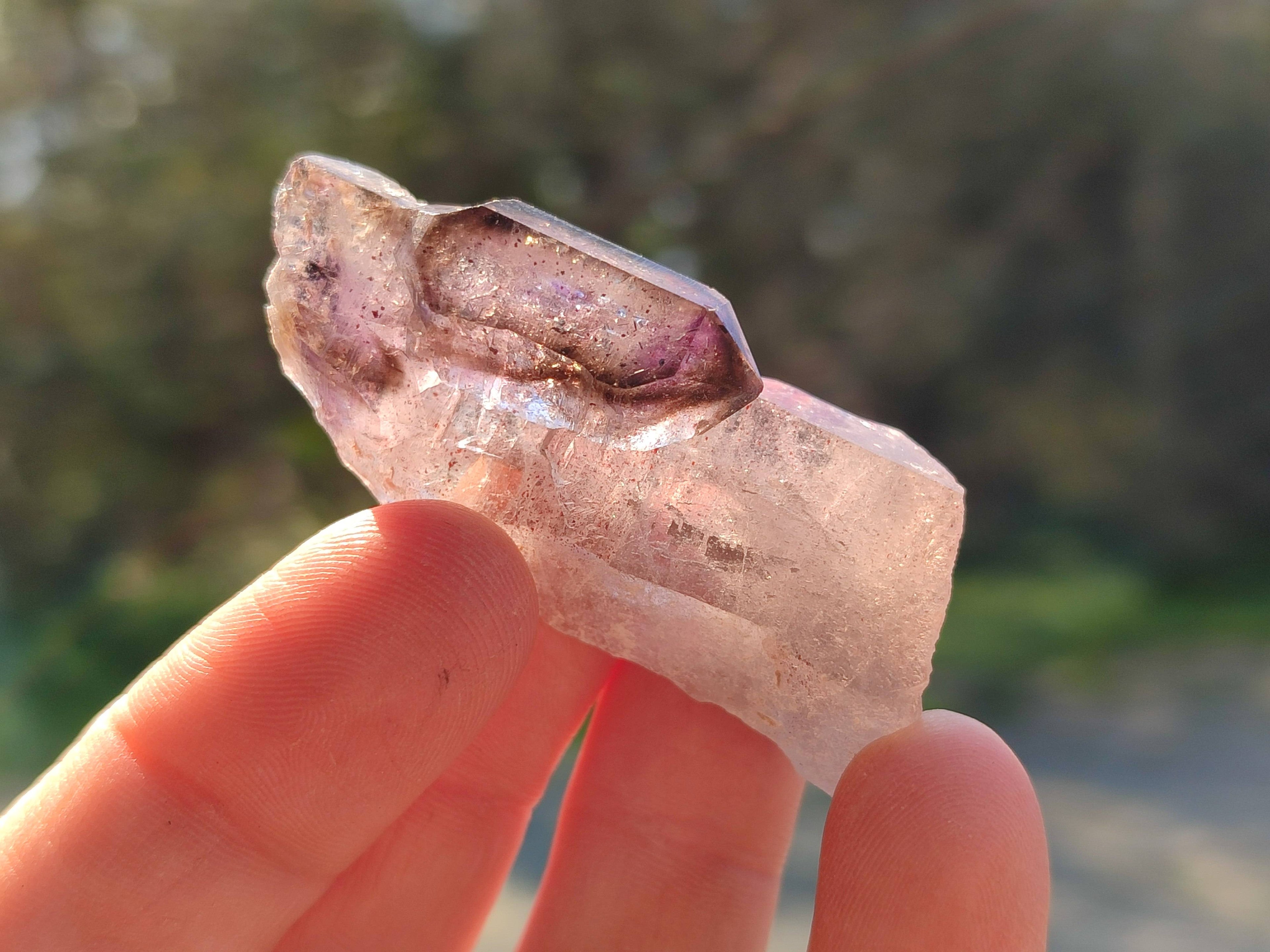 Natural Smokey Amethyst Quartz Crystals x 20 From Brandberg, Namibia - Toprock Gemstones and Minerals 