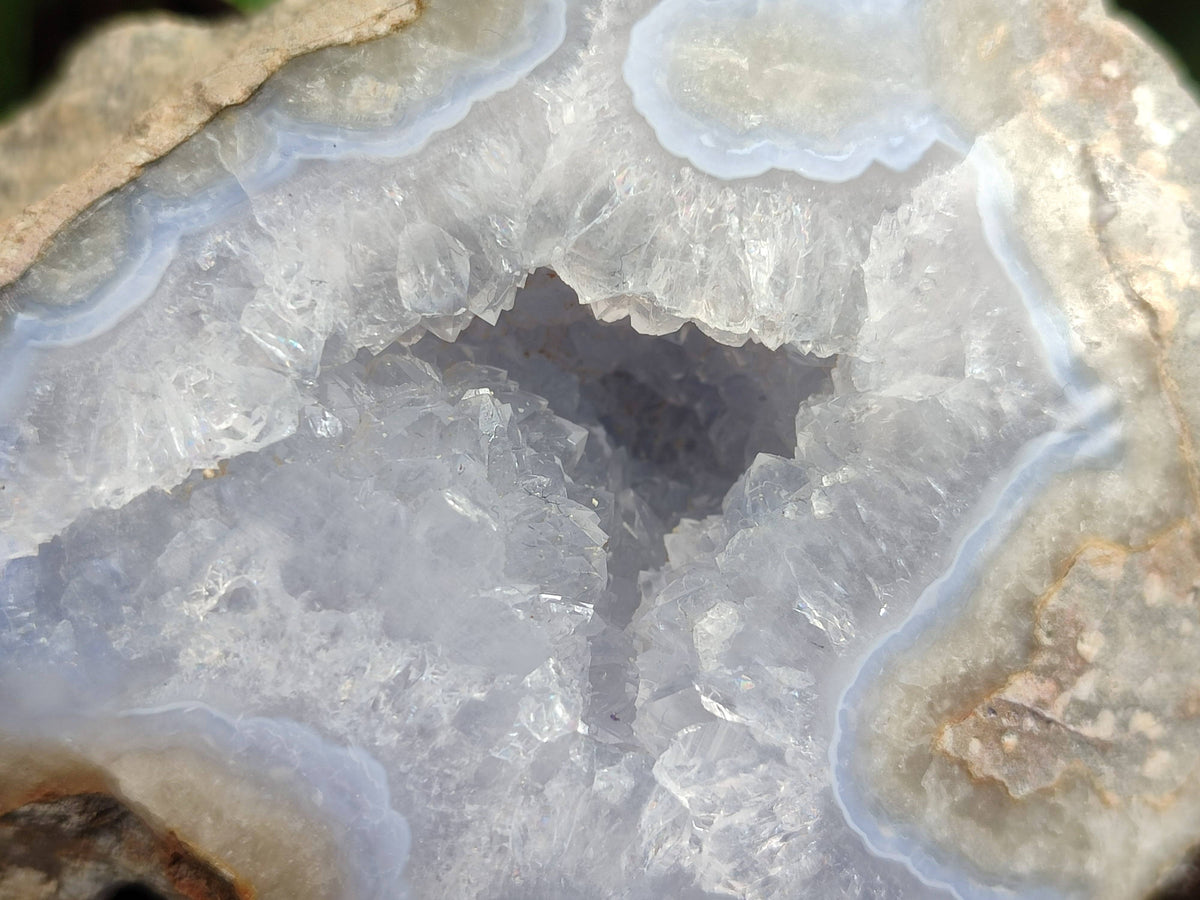Polished Blue Lace Agate Geodes x 6 From Malawi - Toprock Gemstones and Minerals 