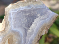 Polished Blue Lace Agate Geodes x 6 From Malawi