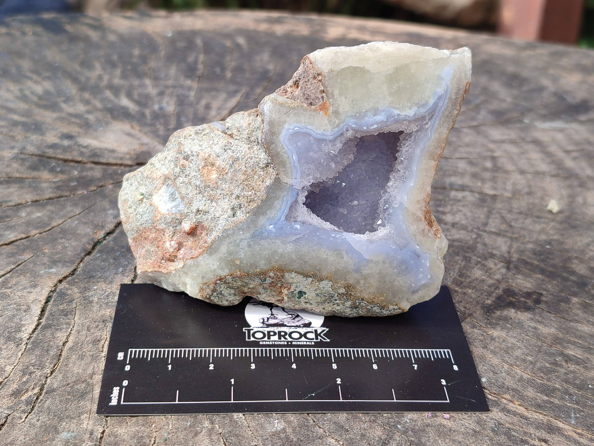 Polished Blue Lace Agate Geodes x 6 From Malawi - Toprock Gemstones and Minerals 