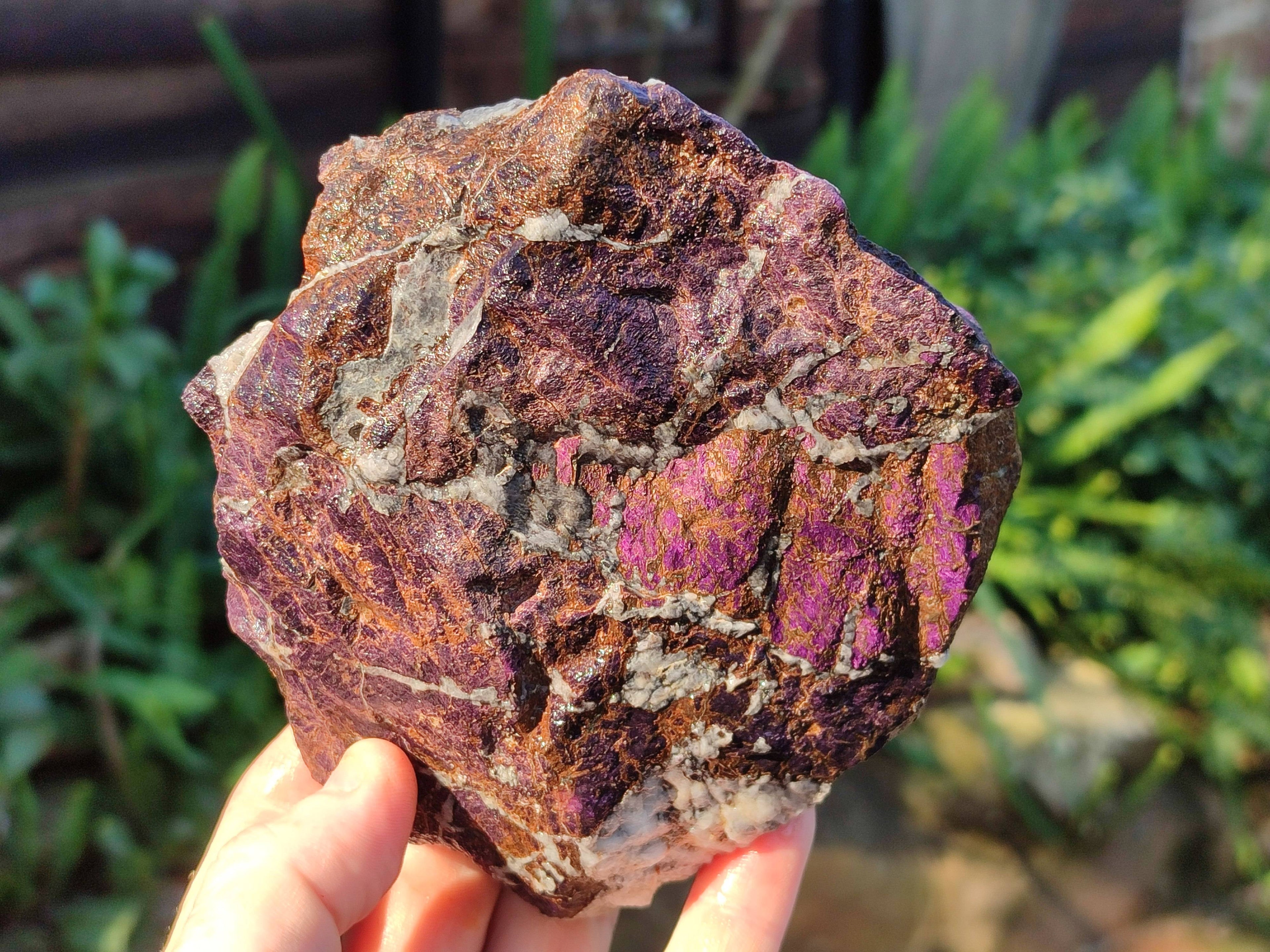 Natural Metallic Purpurite Cobbed Specimens x 3 From Erongo, Namibia - Toprock Gemstones and Minerals 