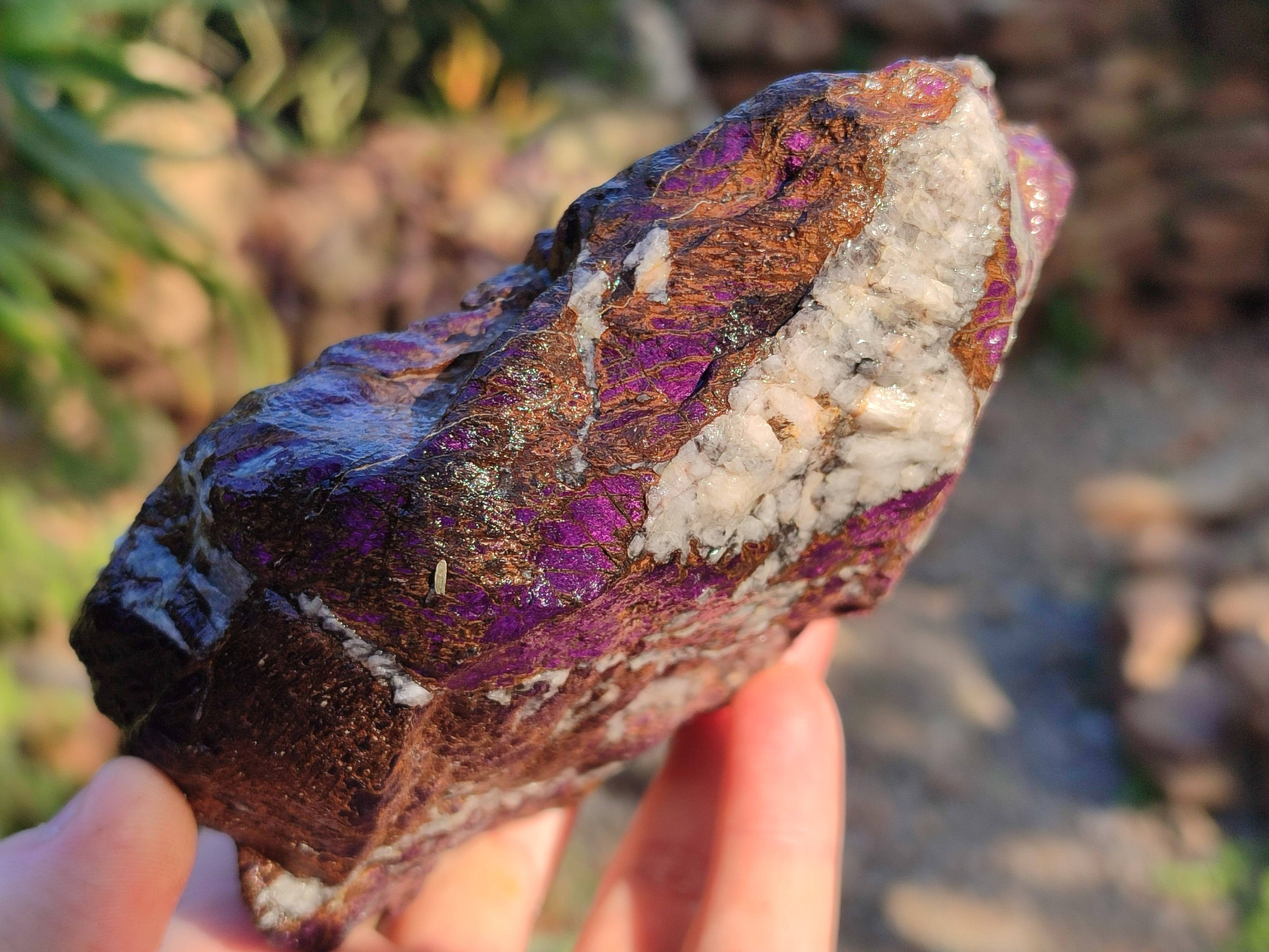 Natural Metallic Purpurite Cobbed Specimens x 3 From Erongo, Namibia - Toprock Gemstones and Minerals 