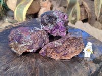 Natural Metallic Purpurite Cobbed Specimens x 3 From Erongo, Namibia