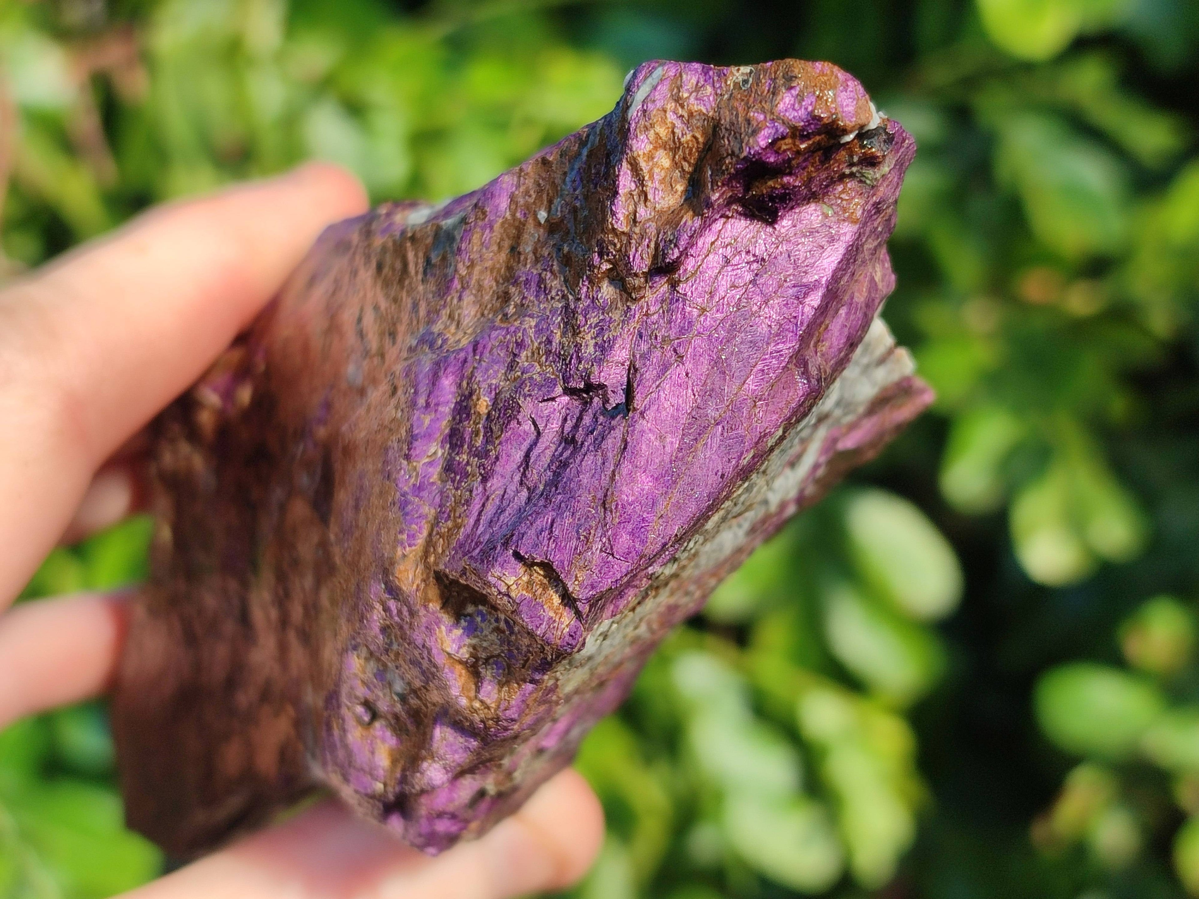 Natural Metallic Purpurite Cobbed Specimens x 3 From Erongo, Namibia - Toprock Gemstones and Minerals 