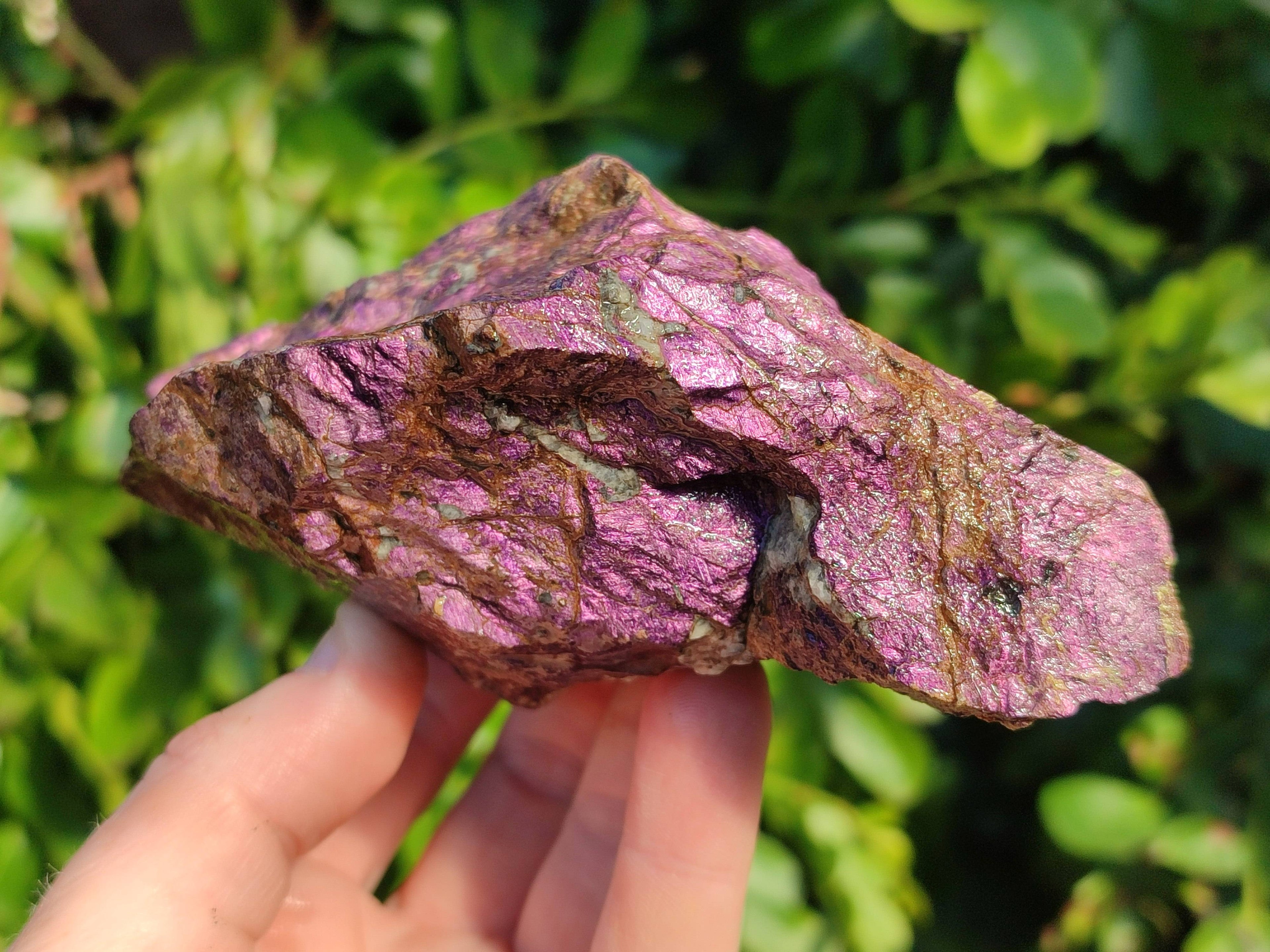 Natural Metallic Purpurite Cobbed Specimens x 3 From Erongo, Namibia - Toprock Gemstones and Minerals 
