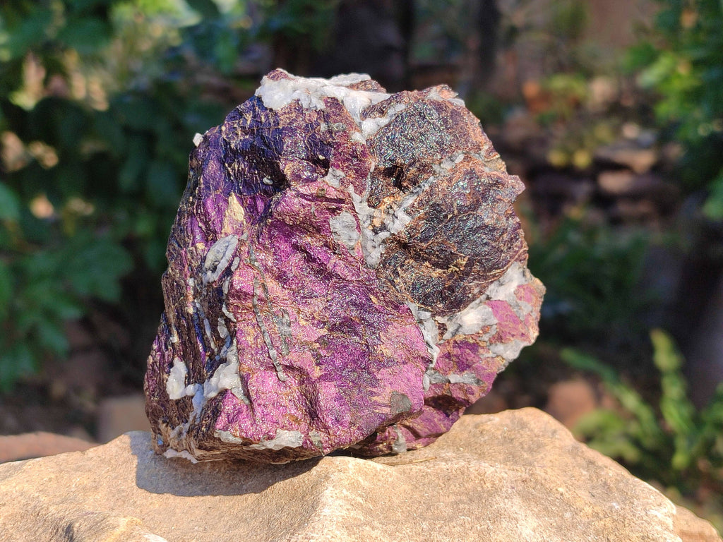 Natural Metallic Purpurite Cobbed Specimens x 3 From Erongo, Namibia - Toprock Gemstones and Minerals 