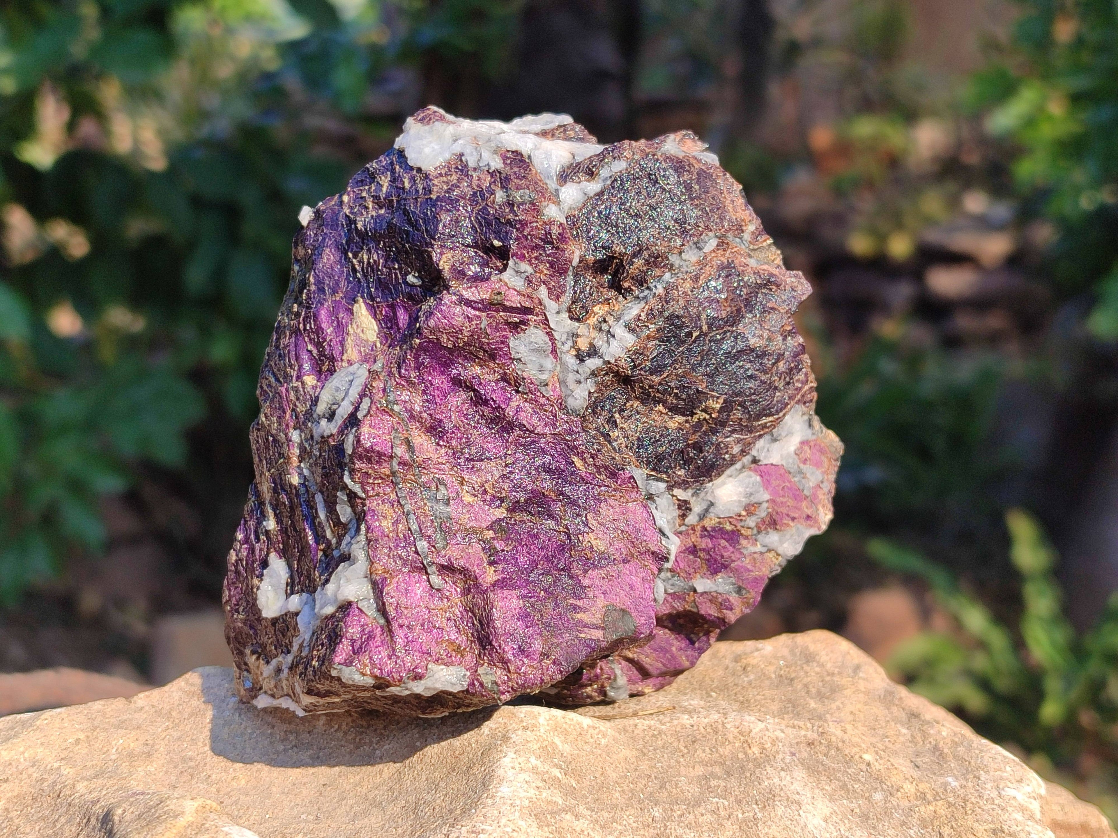 Natural Metallic Purpurite Cobbed Specimens x 3 From Erongo, Namibia - Toprock Gemstones and Minerals 