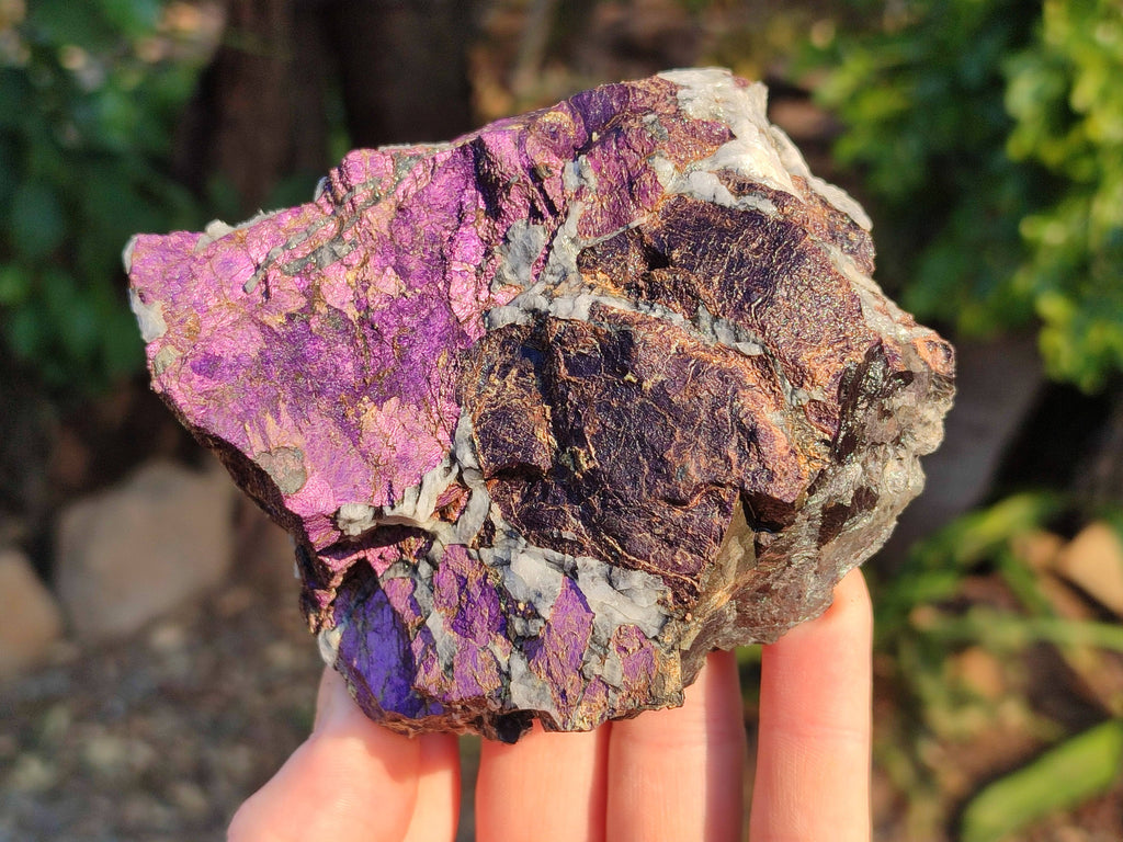 Natural Metallic Purpurite Cobbed Specimens x 3 From Erongo, Namibia - Toprock Gemstones and Minerals 