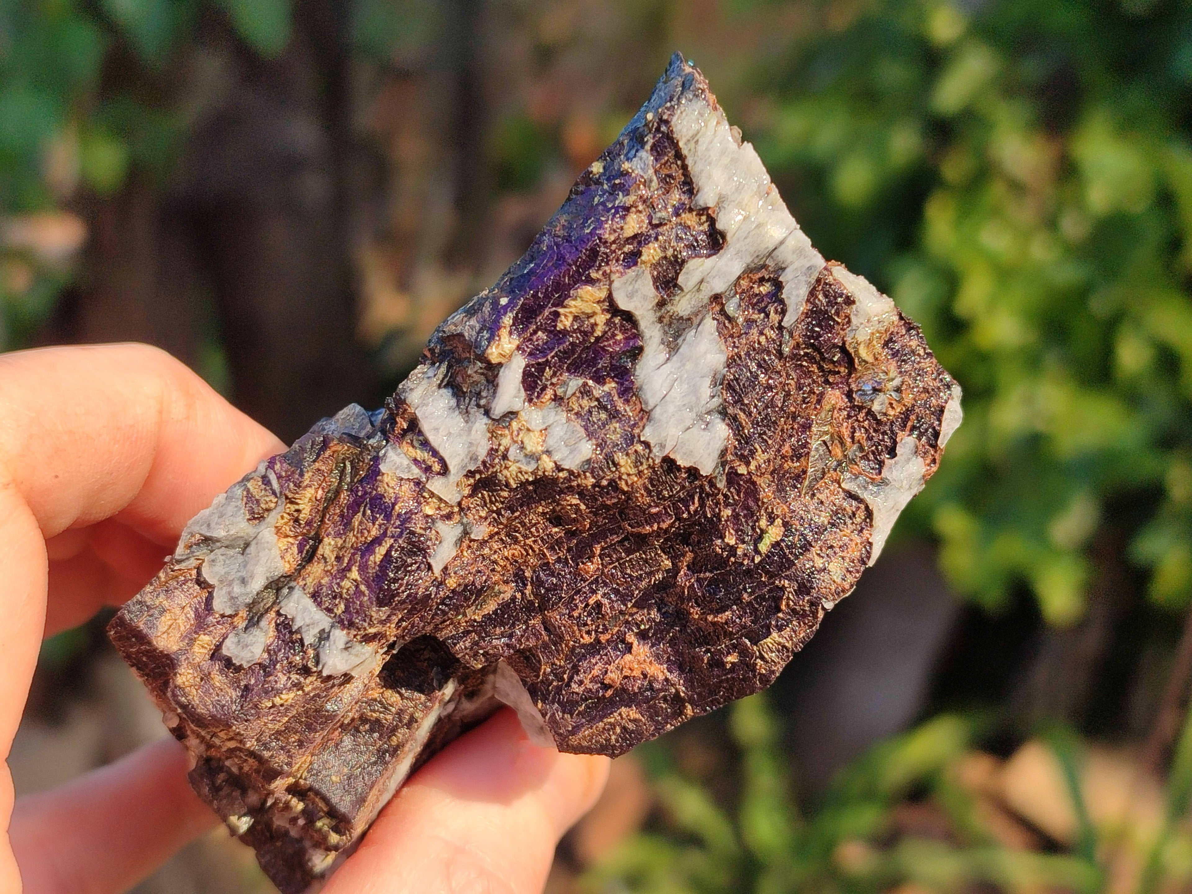 Natural Metallic Purpurite Cobbed Specimens x 3 From Erongo, Namibia - Toprock Gemstones and Minerals 