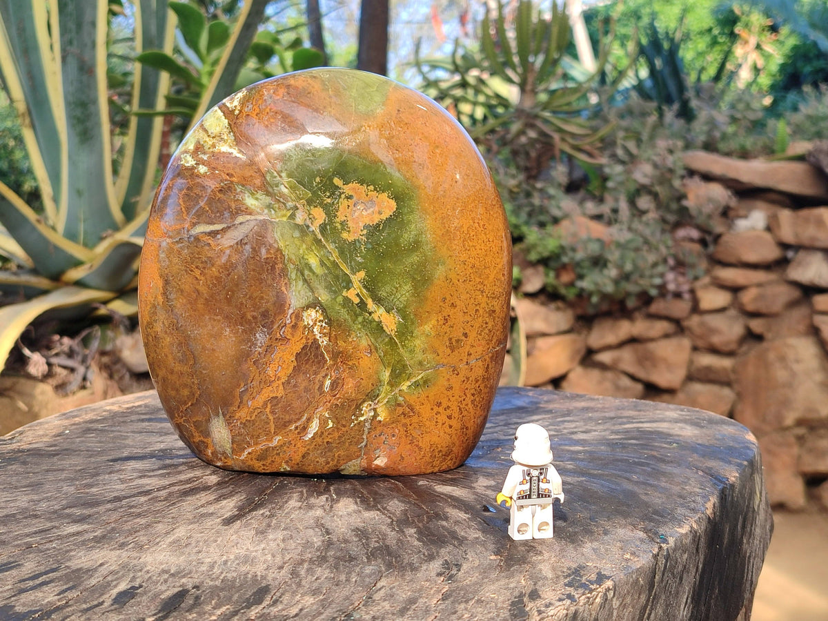 Polished Green Opal Standing Free Form x 1 From Madagascar - Toprock Gemstones and Minerals 