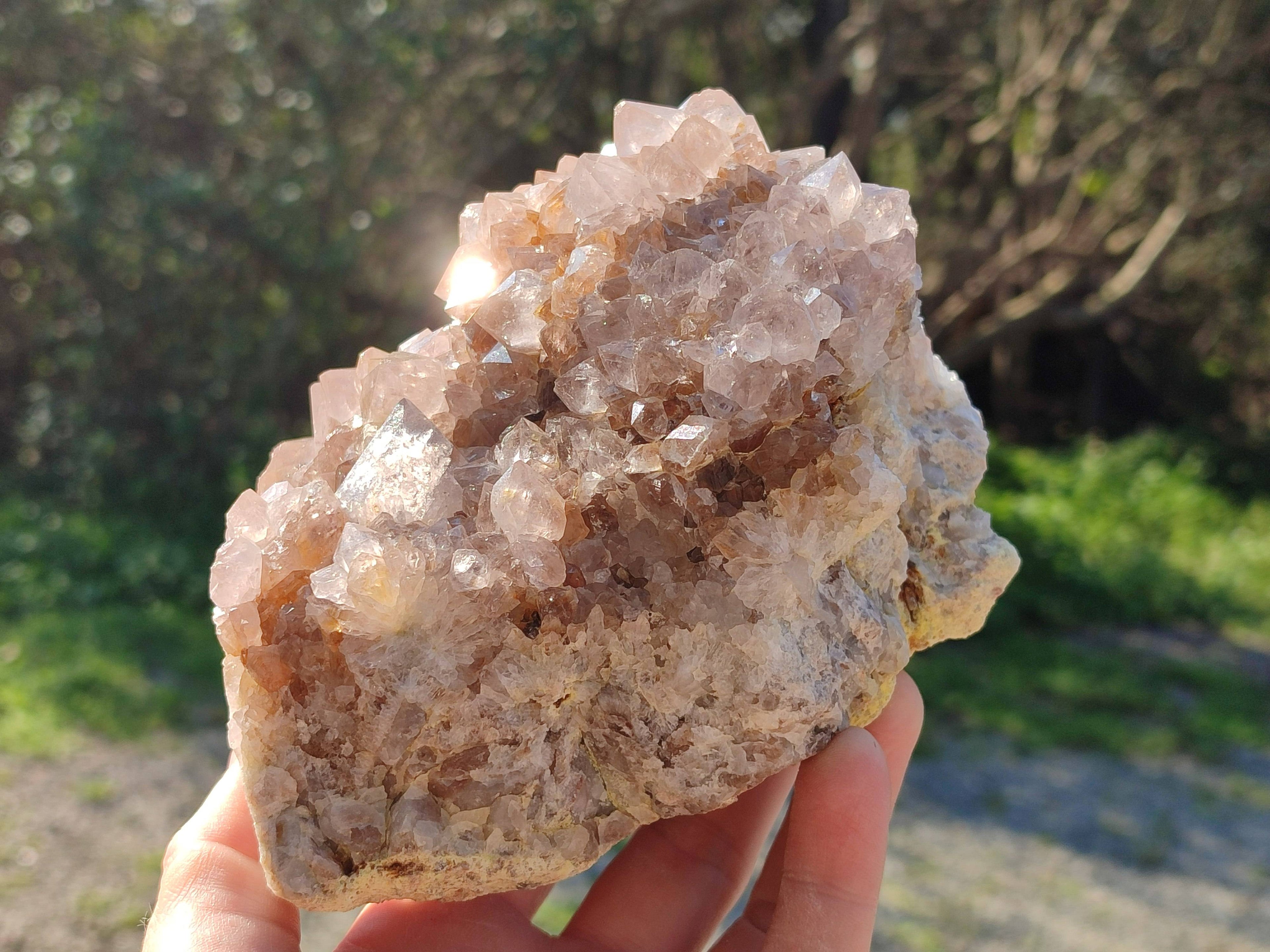 Natural Spirit Quartz Clusters x 2 From South Africa - Toprock Gemstones and Minerals 