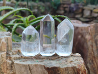 Polished Clear Quartz Crystals x 12 From Madagascar