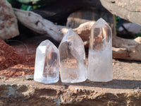 Polished Clear Quartz Crystals x 12 From Madagascar