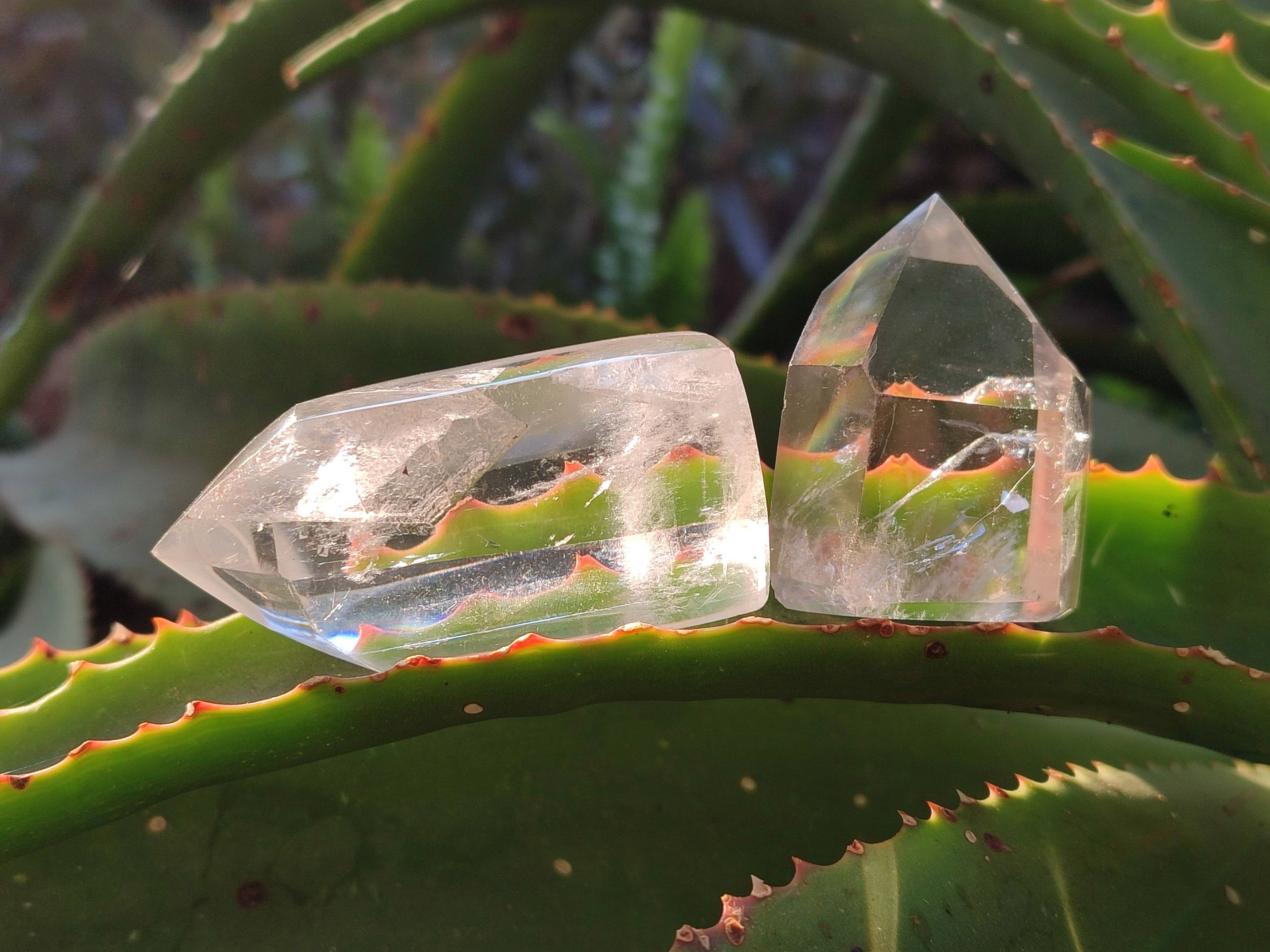 Polished Clear Quartz Crystals x 12 From Madagascar - Toprock Gemstones and Minerals 