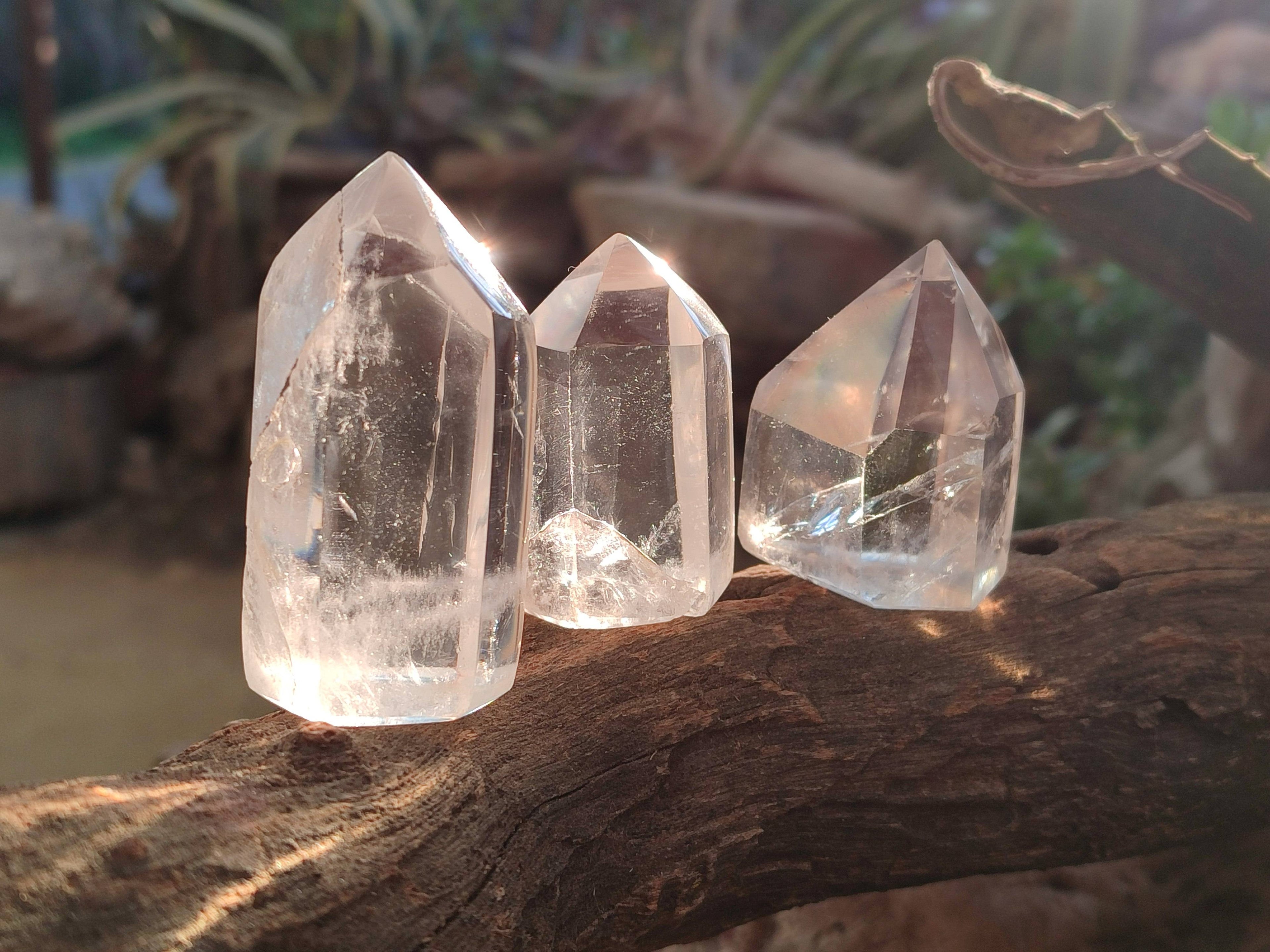 Polished Clear Quartz Crystals x 12 From Madagascar - Toprock Gemstones and Minerals 