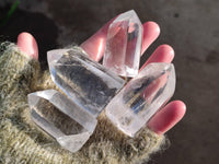 Polished Clear Quartz Crystals x 12 From Madagascar