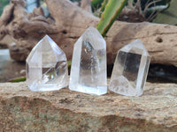 Polished Clear Quartz Crystals x 12 From Madagascar