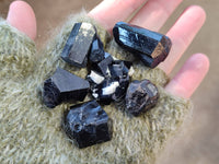 Natural Schorl Black Tourmaline Specimens x 35 From Namibia