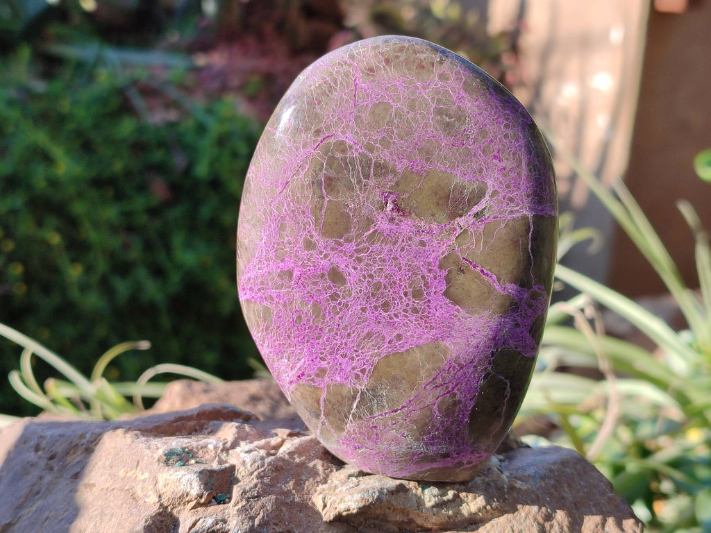 Polished Stichtite Standing Free Forms x 3 From Barberton, South Africa - Toprock Gemstones and Minerals 