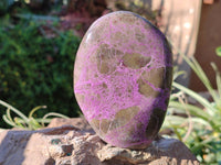 Polished Stichtite Standing Free Forms x 3 From Barberton, South Africa