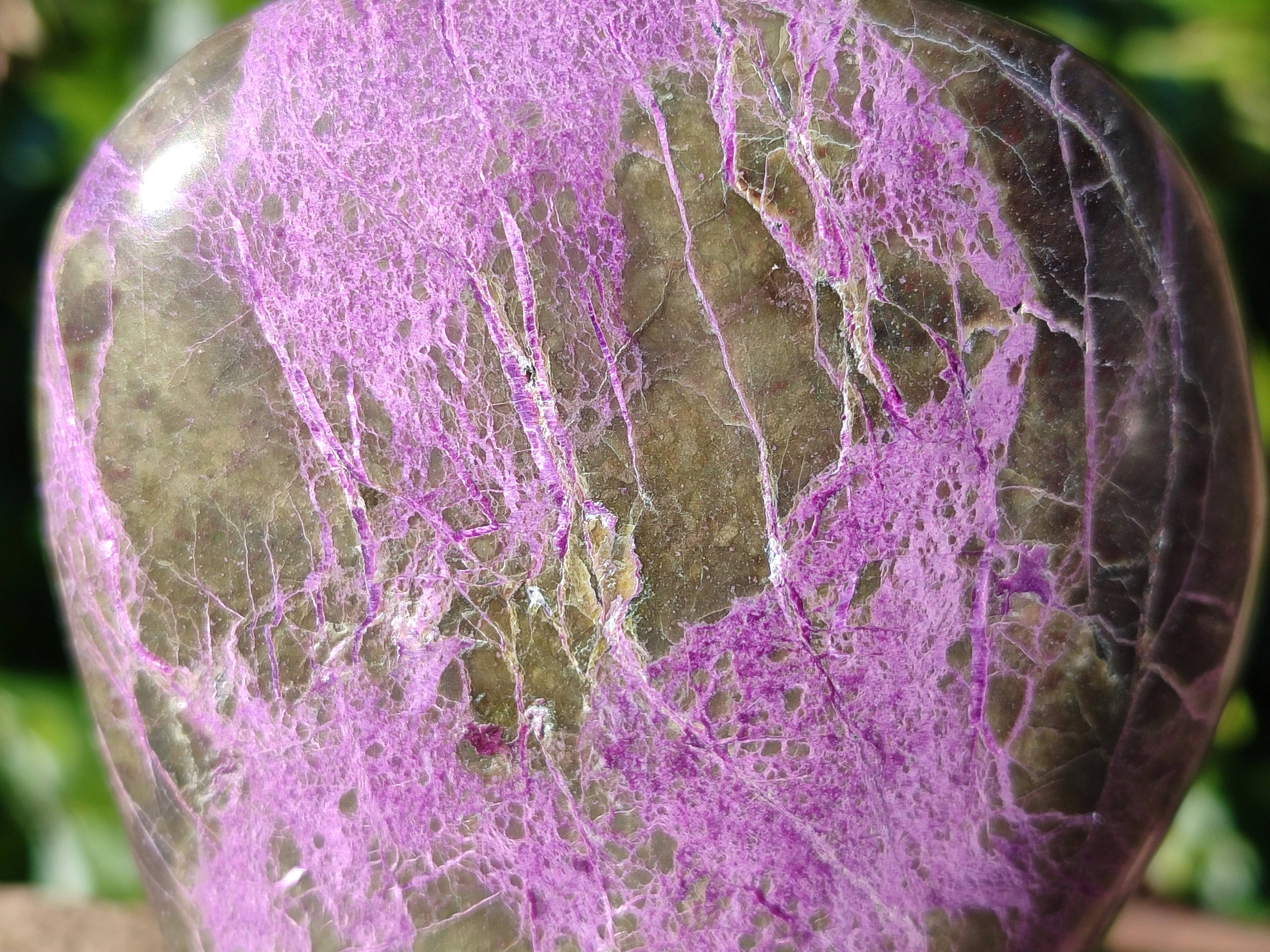 Polished Stichtite Standing Free Forms x 3 From Barberton, South Africa - Toprock Gemstones and Minerals 