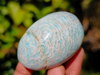 Polished Amazonite Palm Stones x 12 From Madagascar