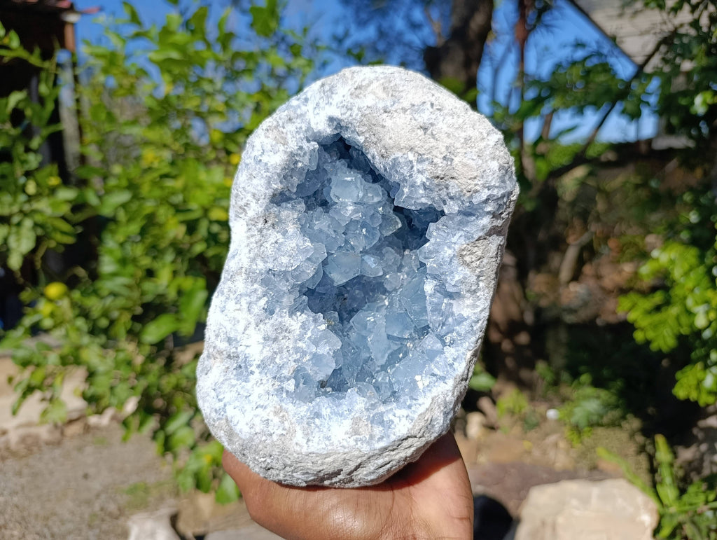 Natura Celestite Geode Specimen x 1 From Sakoany, Madagascar - Toprock Gemstones and Minerals 