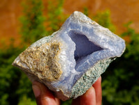 Natural Blue Lace Agate Geode Specimens x 12 From Nsanje, Malawi