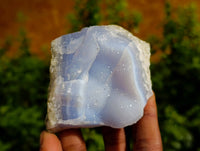 Natural Blue Lace Agate Geode Specimens x 12 From Nsanje, Malawi