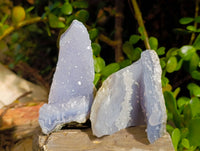 Natural Blue Lace Agate Geode Specimens x 12 From Nsanje, Malawi