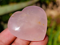 Polished Rose Quartz Hearts x 20 Madagascar