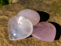 Polished Rose Quartz Hearts x 20 Madagascar