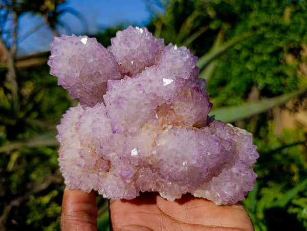 Natural Amethyst Spirit Quartz Clusters x 2 From Boekenhouthoek, South Africa